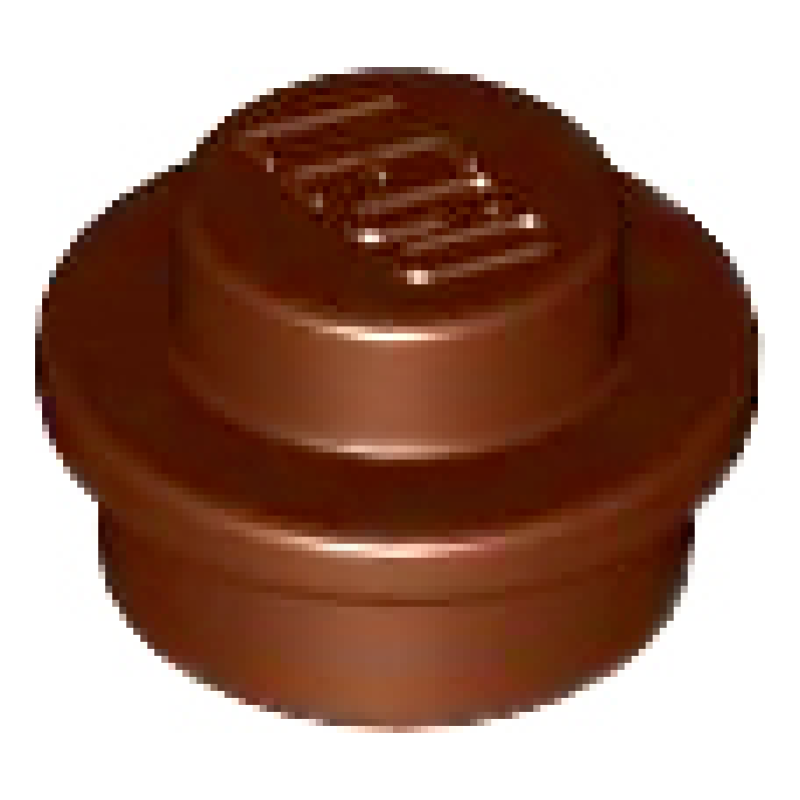 Plaat, Rond 1x1 Reddish Brown